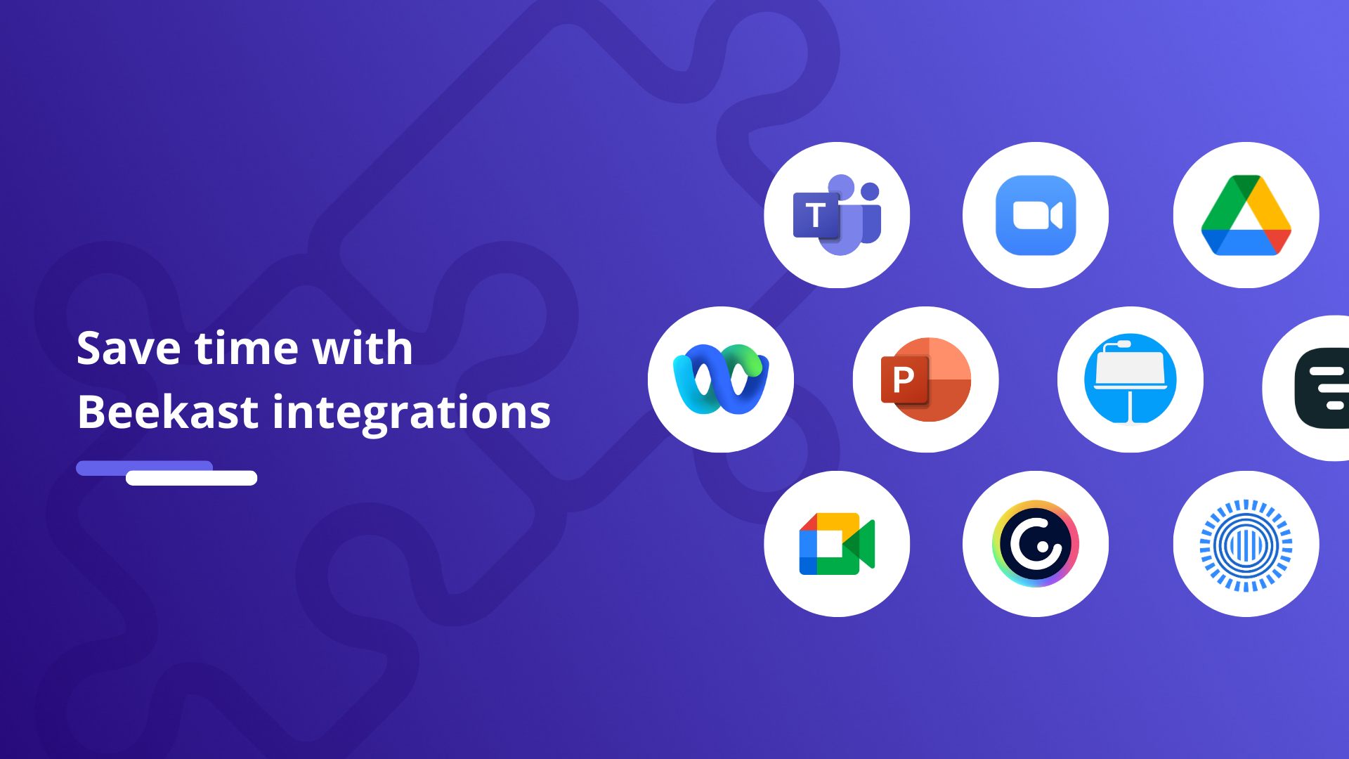 Beekast Beekast integrates with Microsoft teams, Zoom, Webex and more!