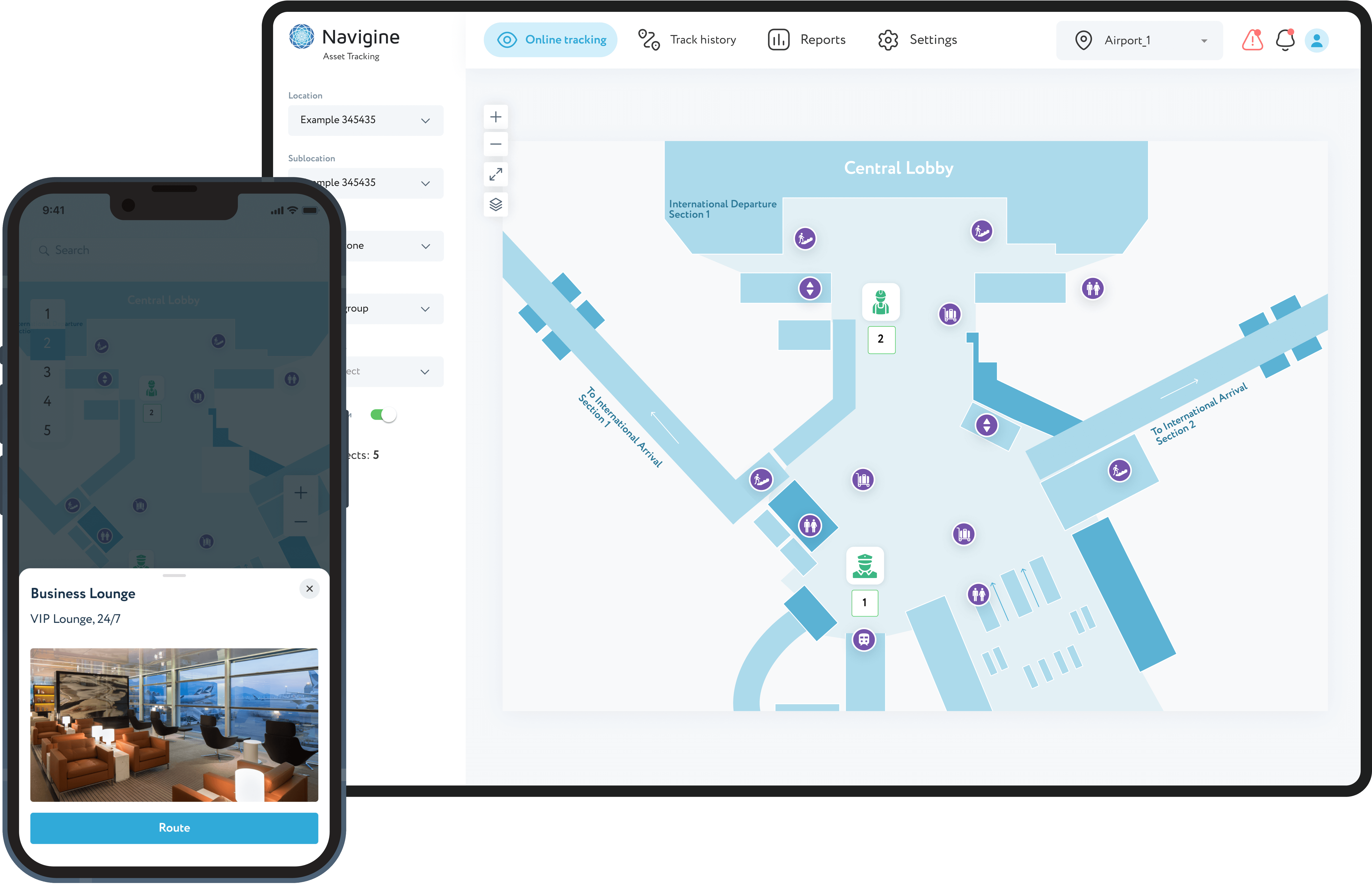 Navigine SDK Indoor navigation for airport