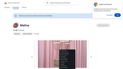 Malina screenshot