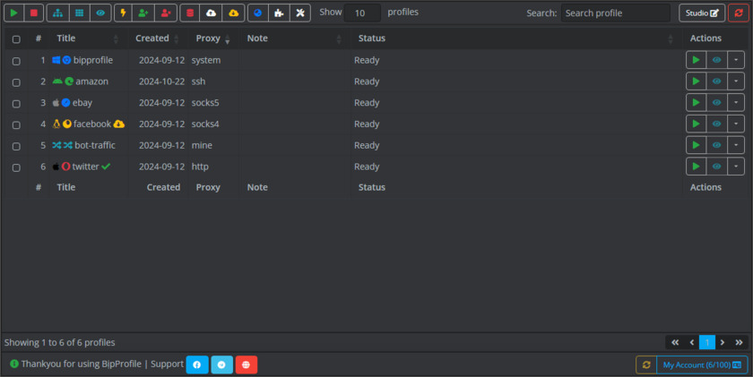 Bip Profile Landing Page