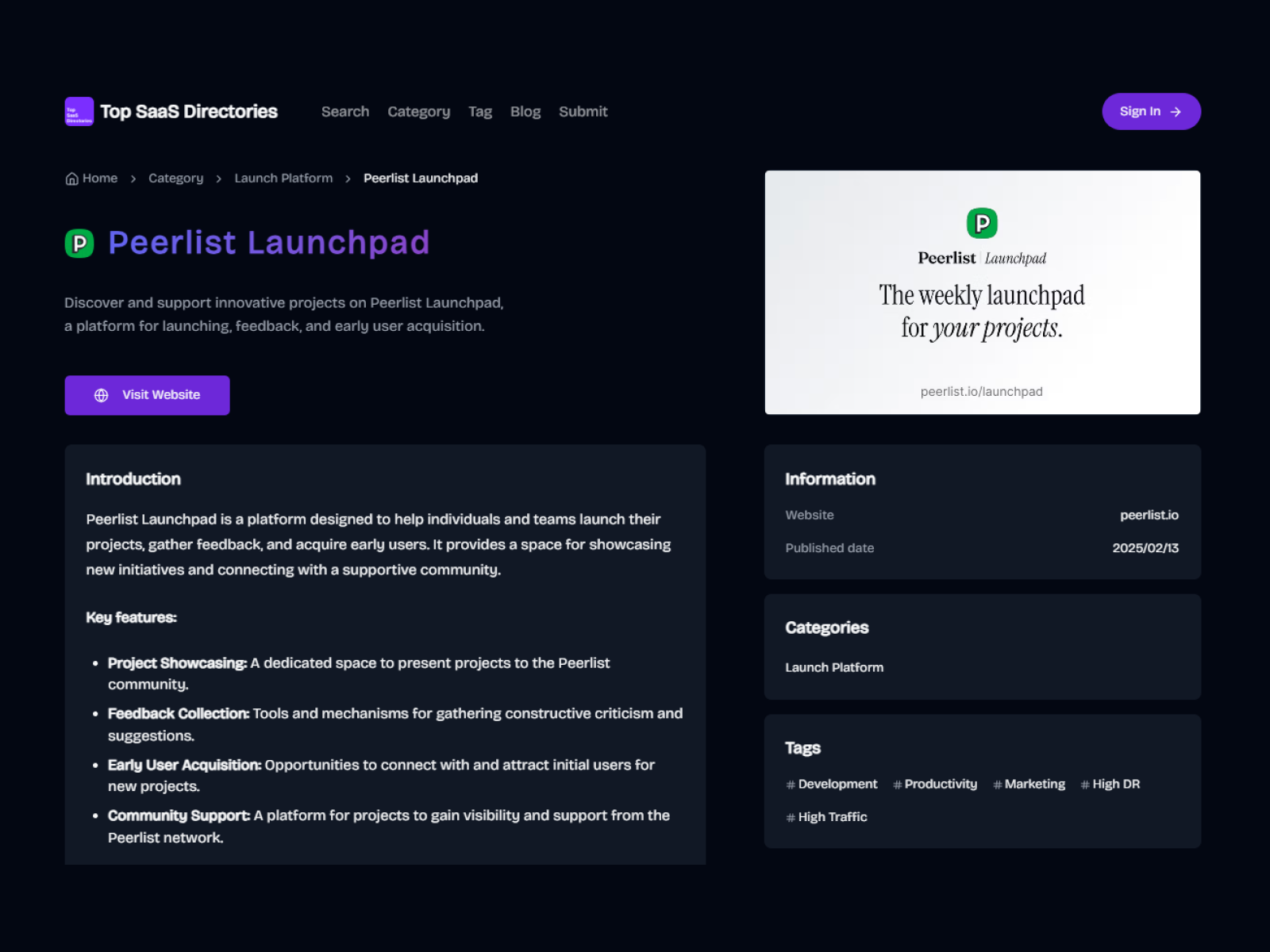 Top SaaS Directories Top SaaS Directories Demo