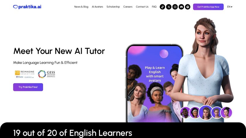 Praktika.ai Landing Page