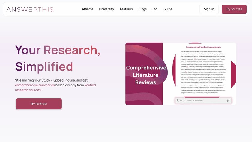AnswerThis.io Landing Page