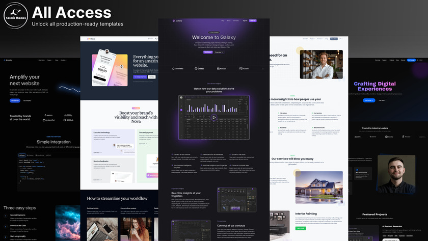 Cosmic Themes Landing Page