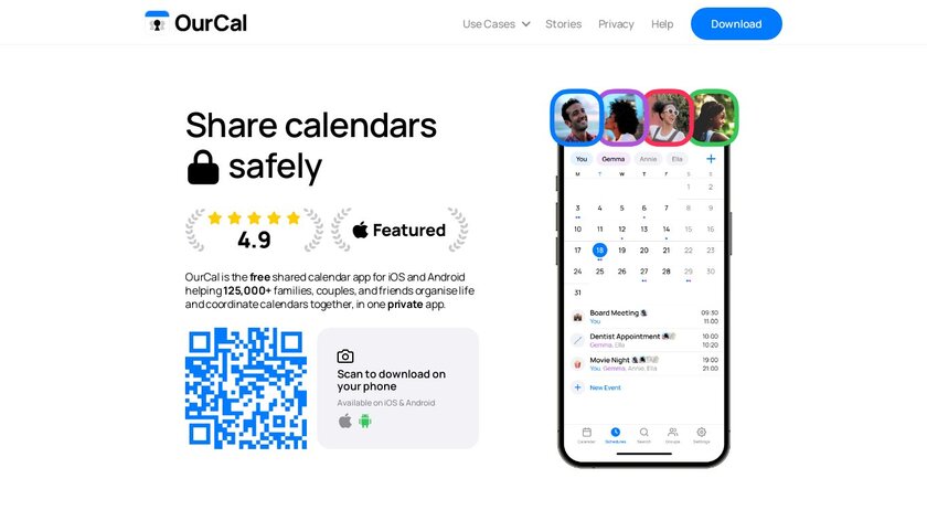 OurCal Landing Page