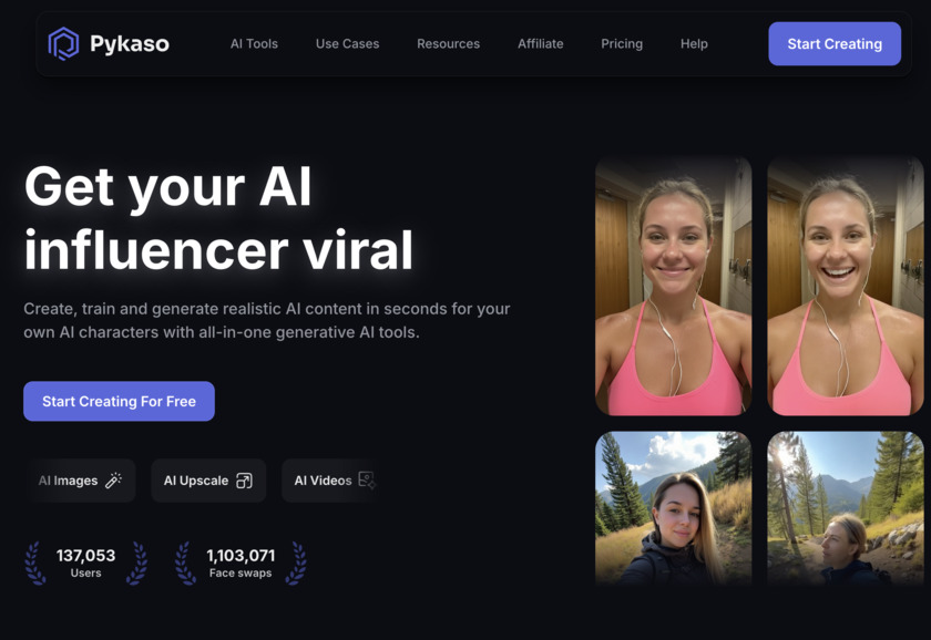 Pykaso.ai Landing Page Pykaso.ai Landing Page