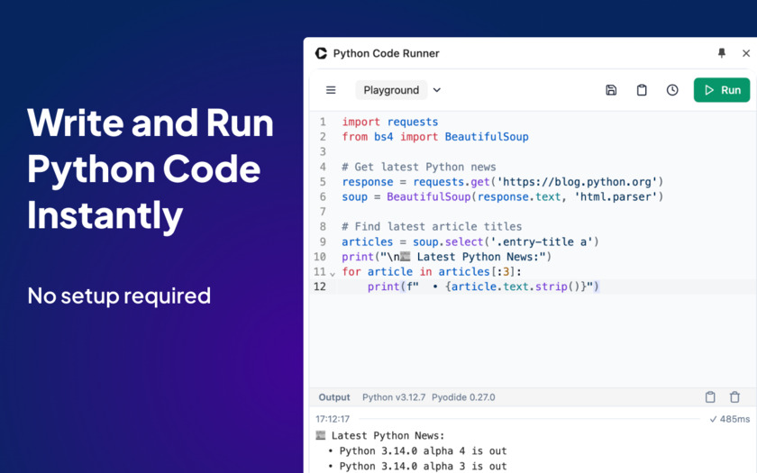 Cliprun Landing Page