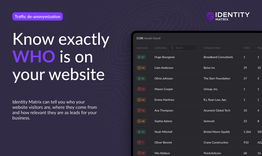 Identity Matrix AI Landing Page