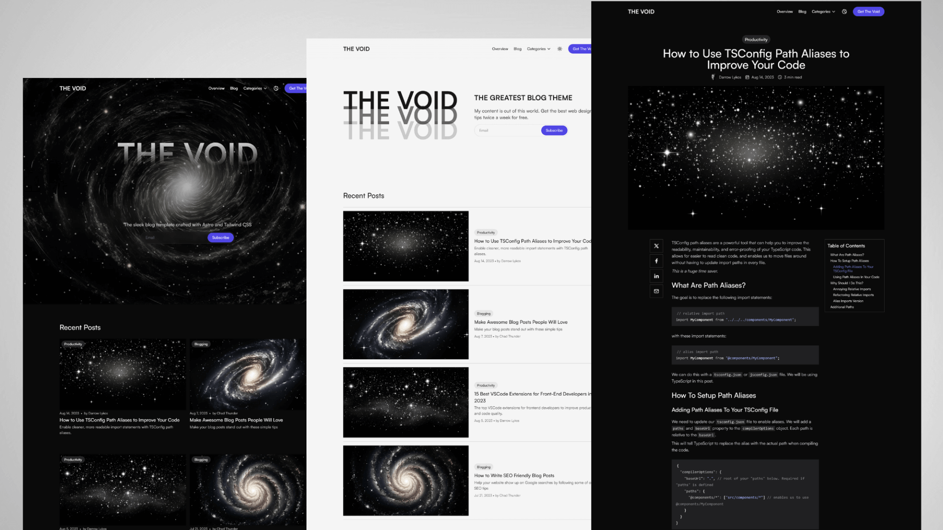 Cosmic Themes The Void Blog Template