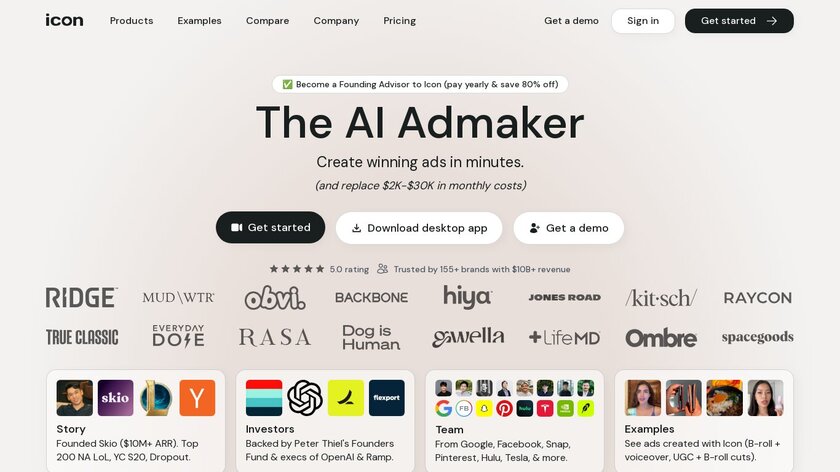 Icon.me Landing Page