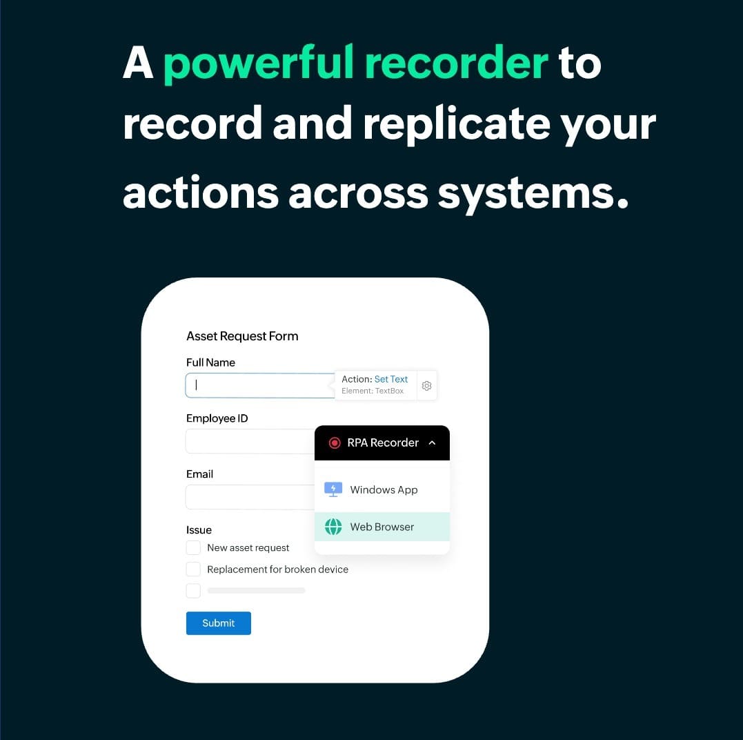 Zoho RPA Zoho RPA recorder