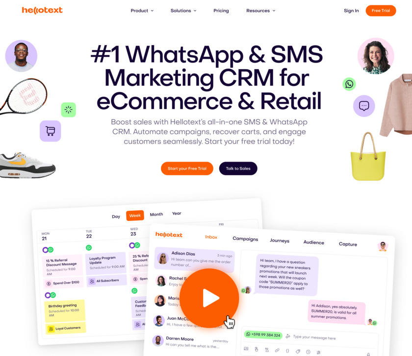 Hellotext Landing Page