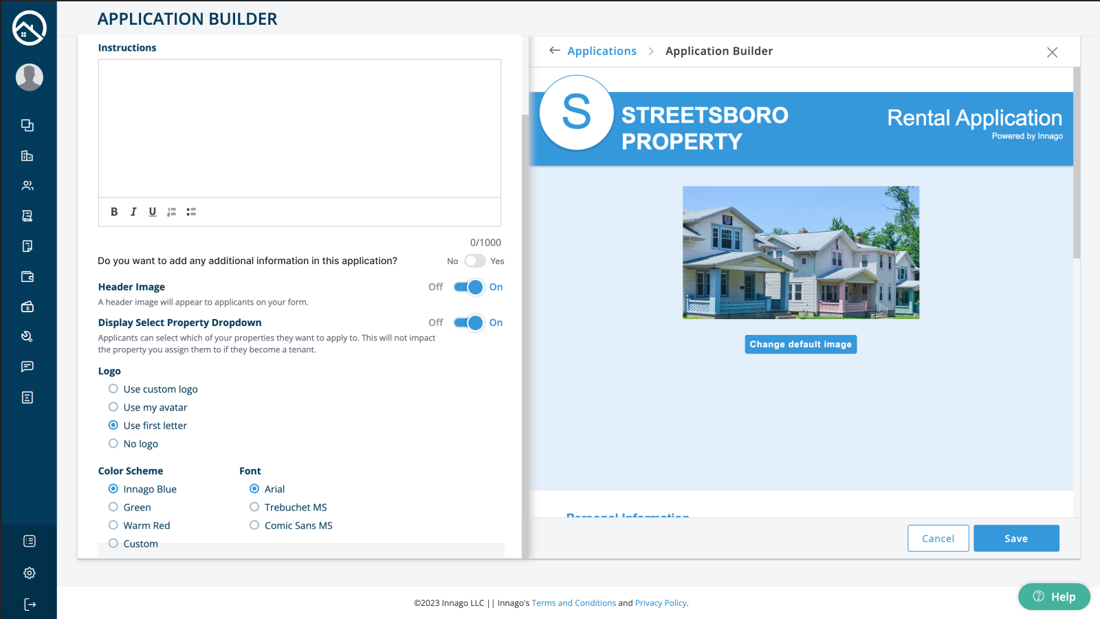 Innago Application Builder