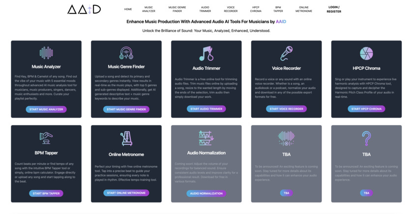 Audio AI Dynamics Homepage Audio AI Dynamics Homepage