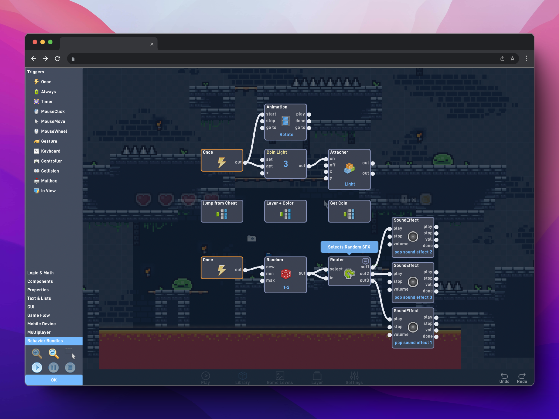 Flowlab Behavior editor