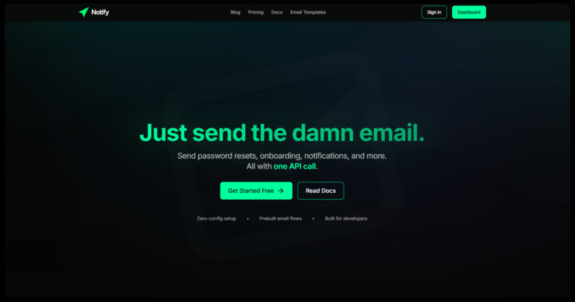 NotifyCX Landing Page