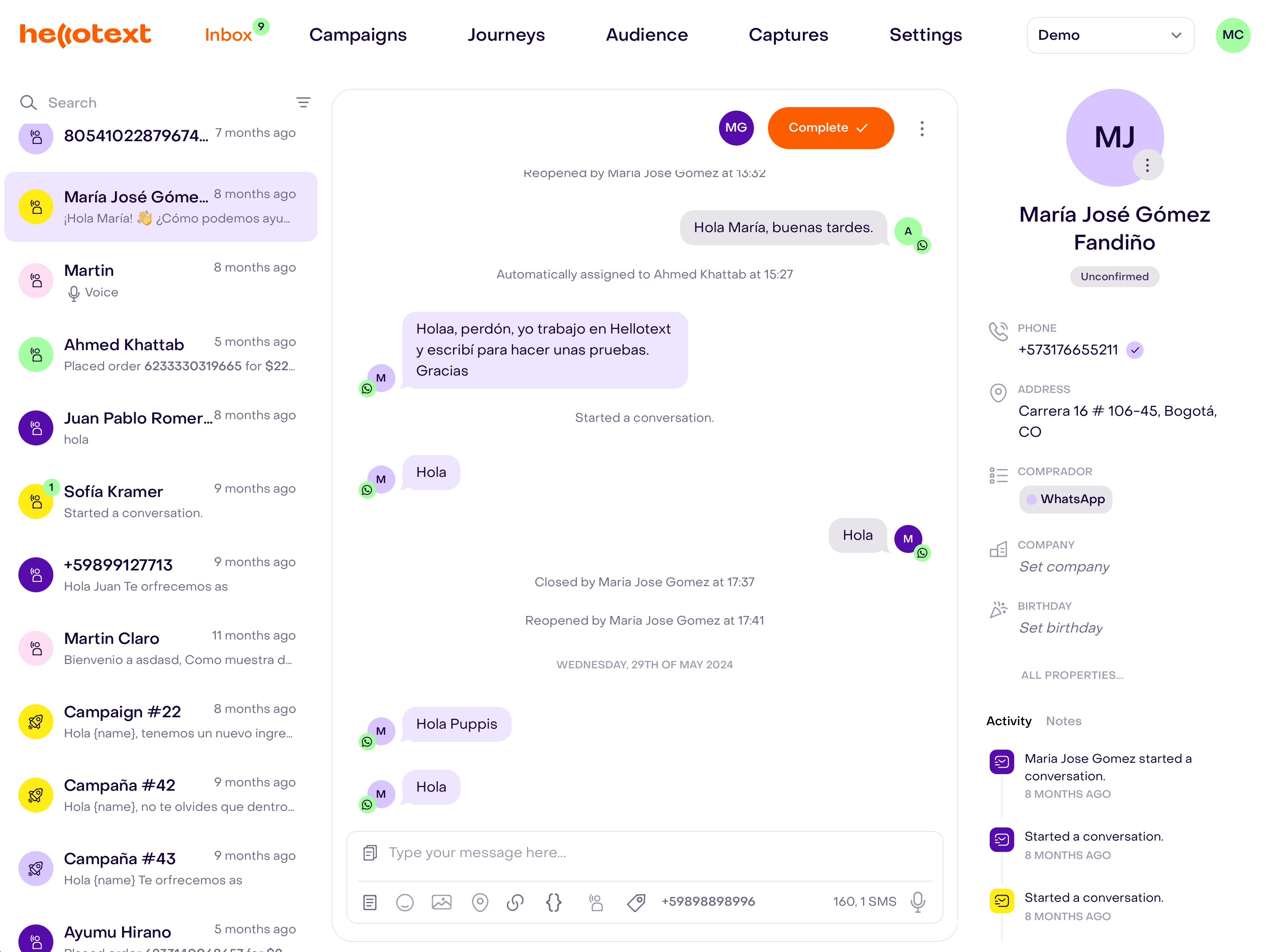 Hellotext Inbox