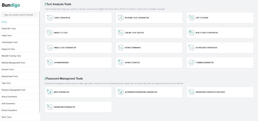 Bundigo Landing Page