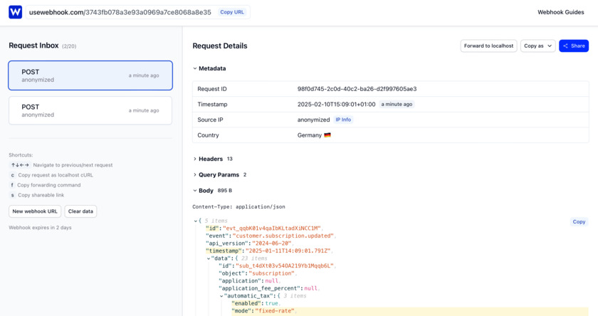 UseWebhook Landing Page UseWebhook Landing Page