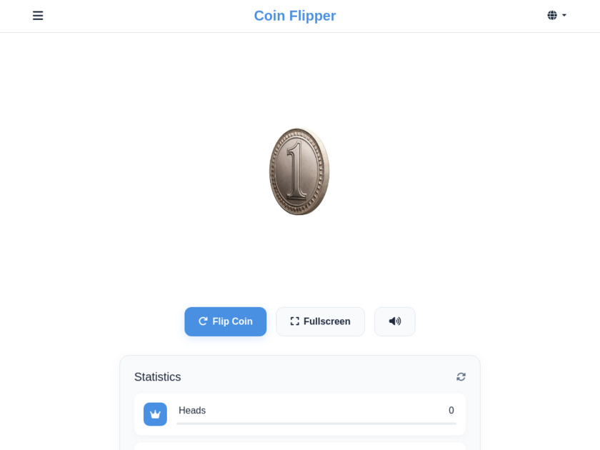 Coin-Flipper.com Landing Page