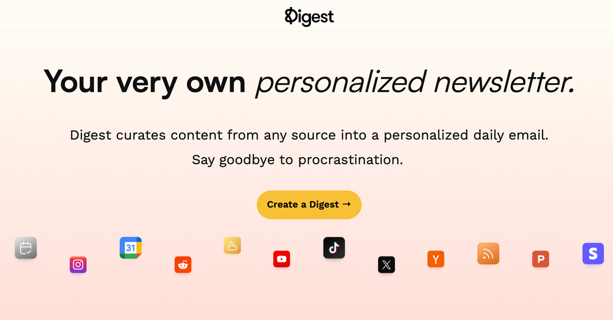 Use Digest Digest content aggregator