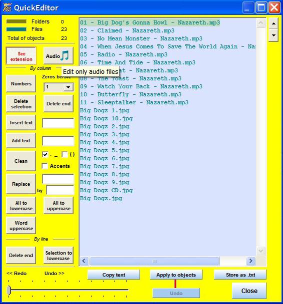 AudioZip QuickEditor (Text)