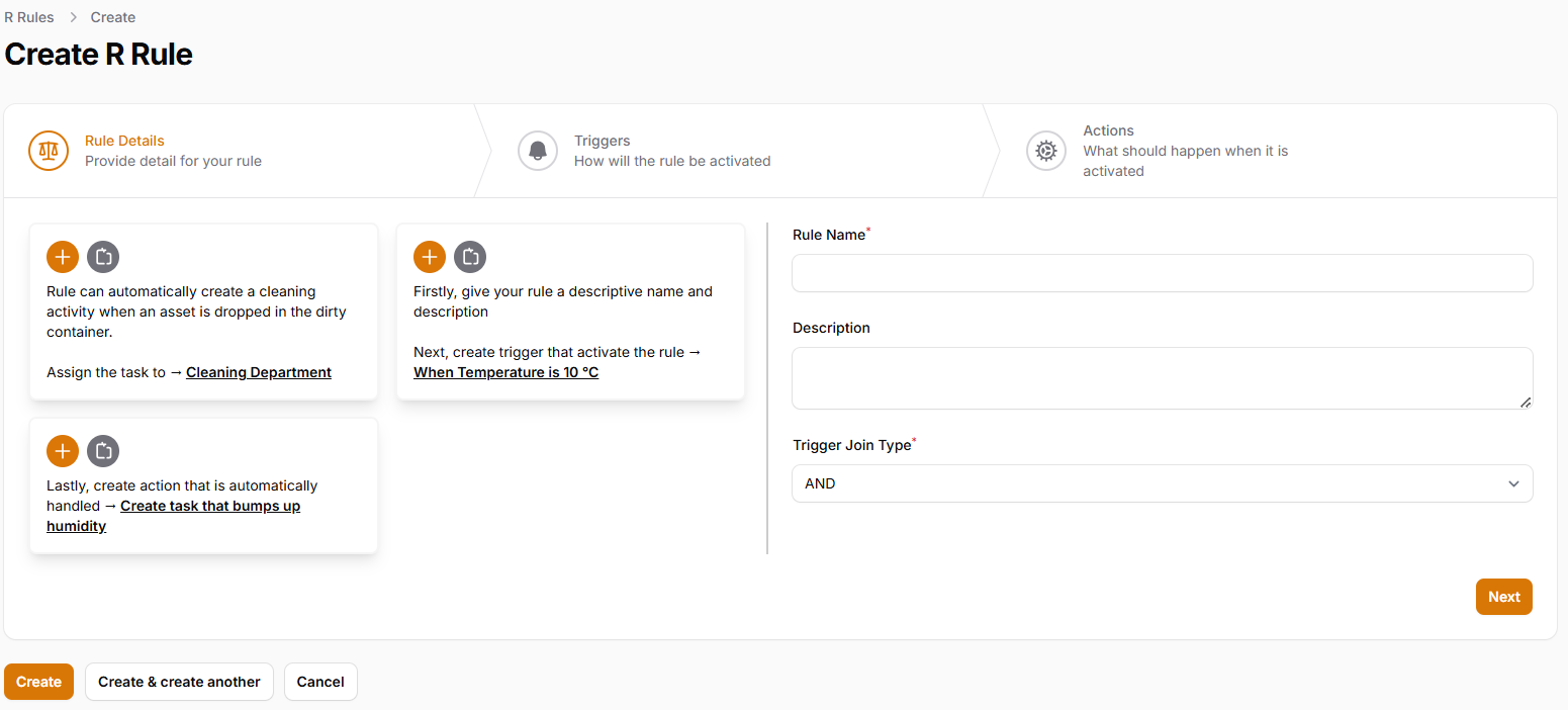 Alltrace Rule engine to define your task generation