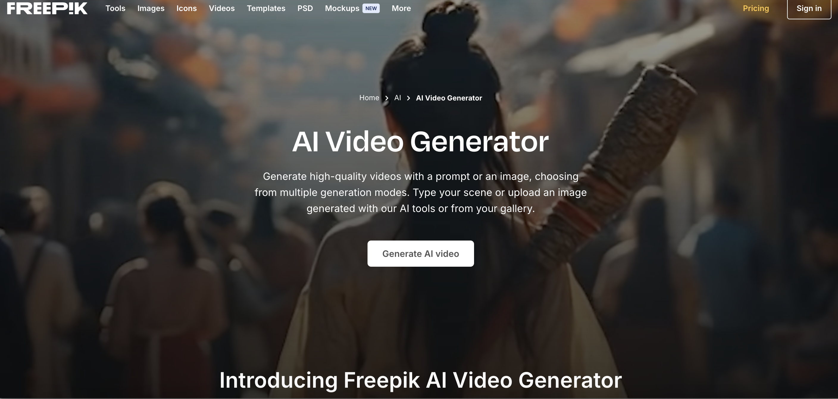Freepik AI Video Generator Freepik AI Video Generator