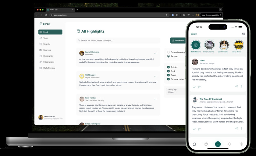 Screvi Landing Page