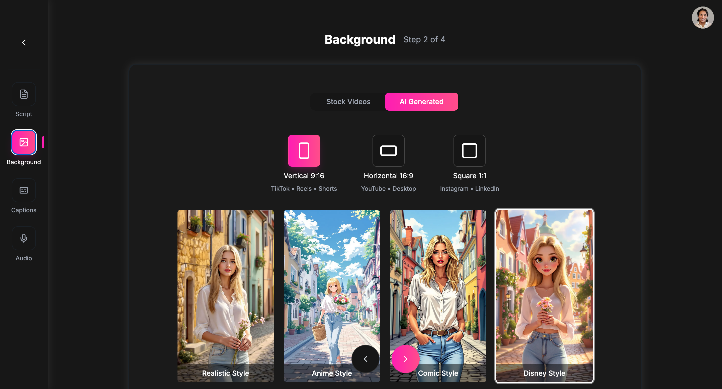 InstaClip AI InstaClip AI - Choose the perfect AI or stock images for the background of your content