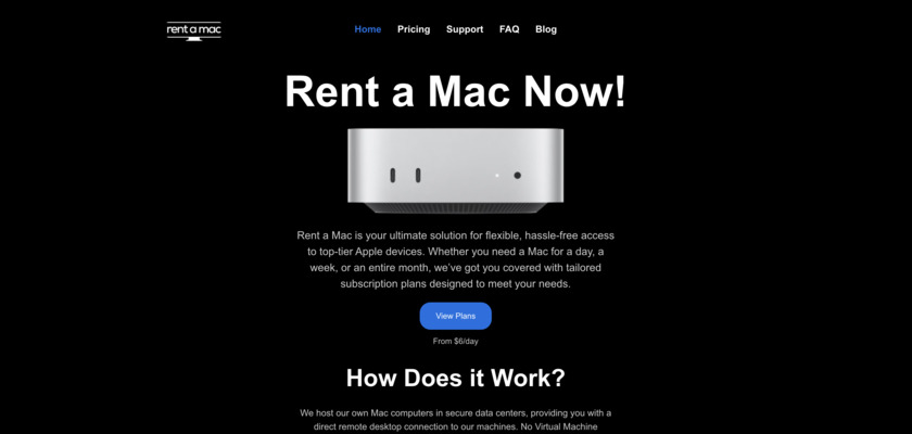 RentaMac.io Landing Page
