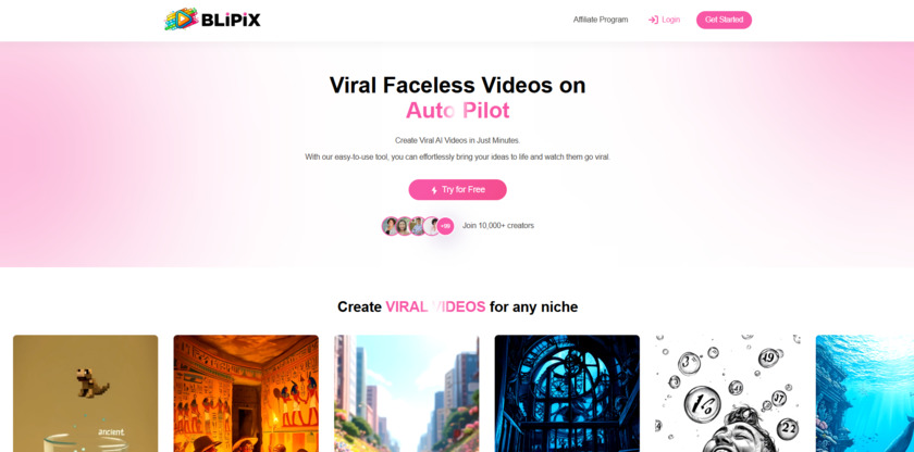 Blipix.pro Landing Page