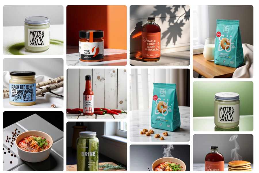 AI Packshot Food examples