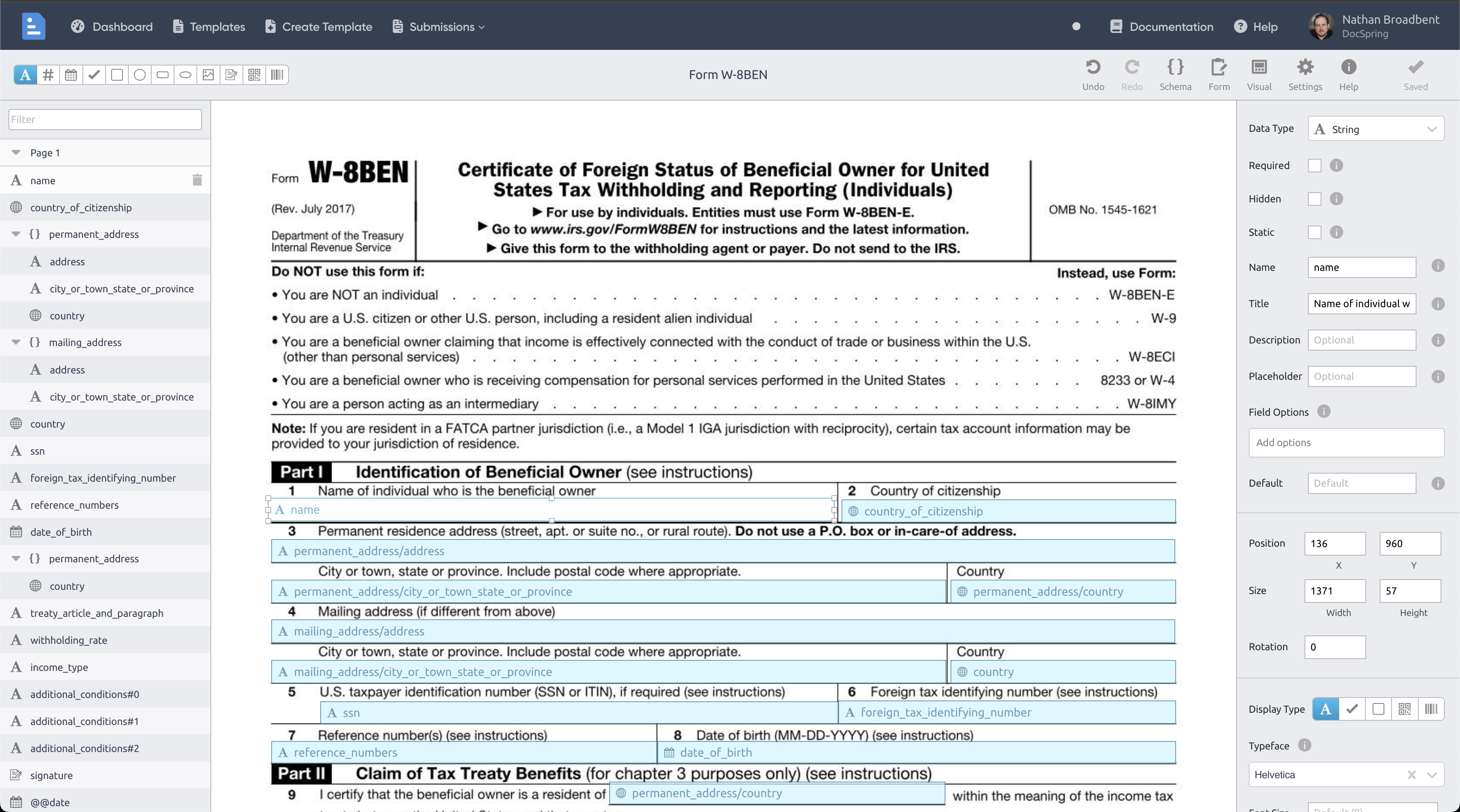 DocSpring PDF Template Editor
