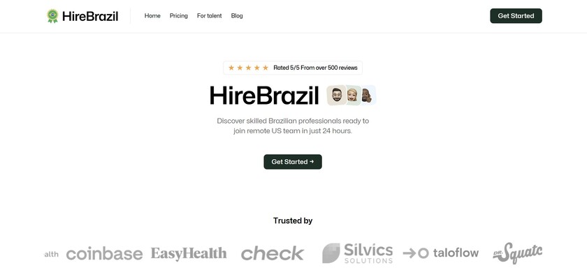 HireBrazil Landing Page