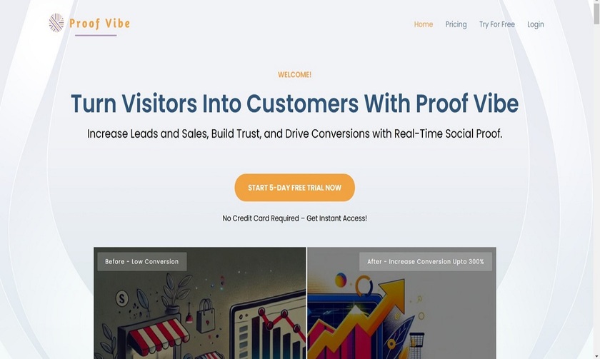Proof Vibe Landing Page