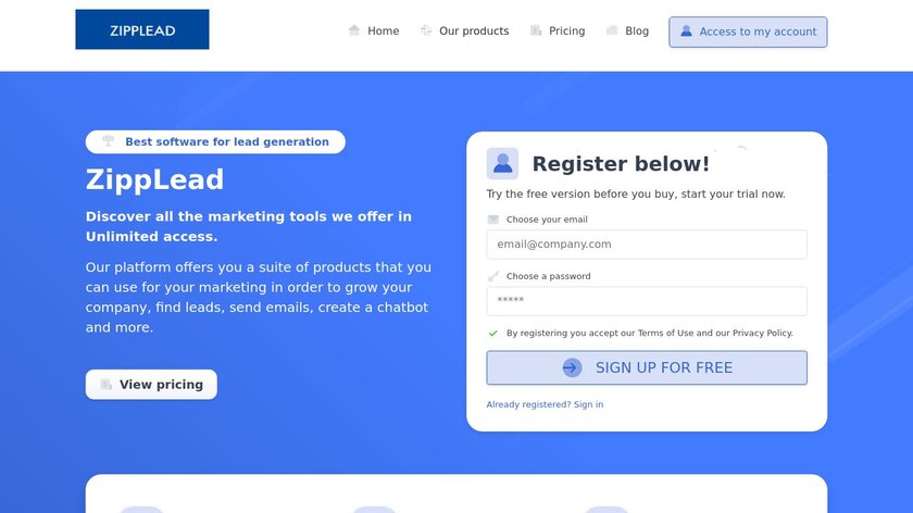 ZippLead Landing Page ZippLead Landing Page