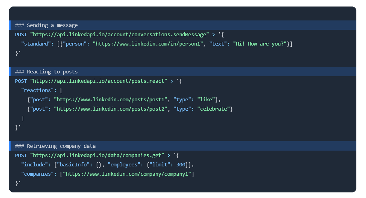 Linked API Linked API usage example