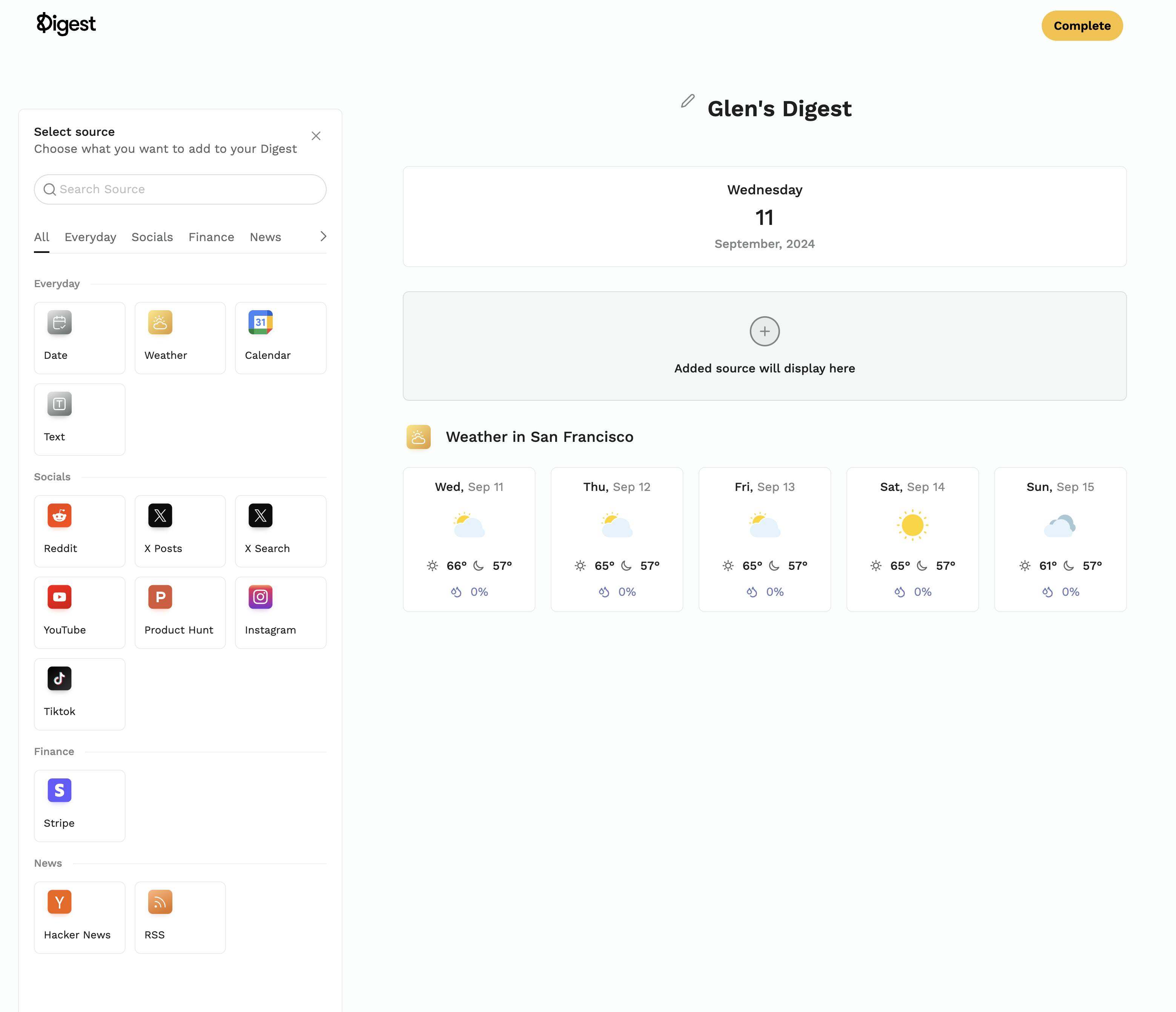 Use Digest Digest builder