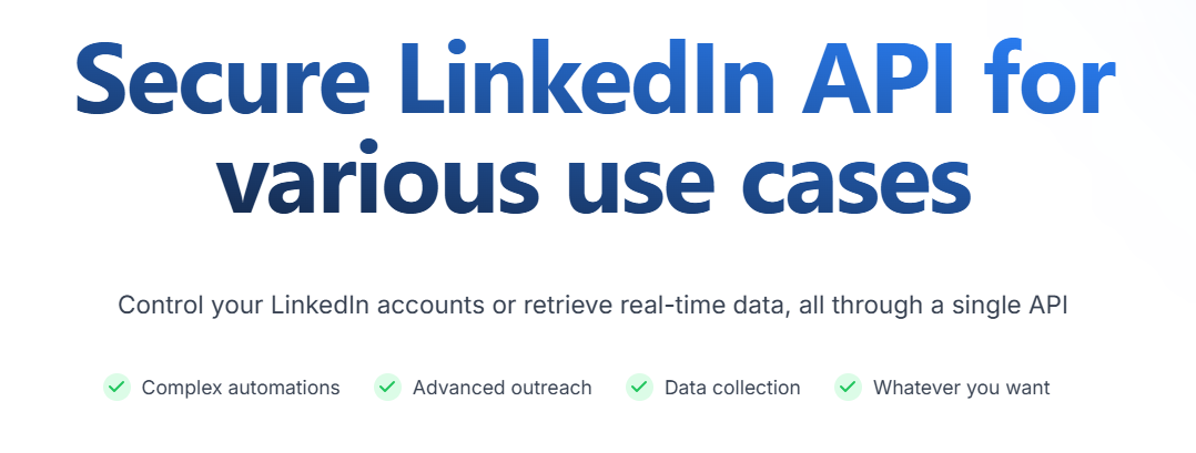 Linked API Secure LinkedIn API for various use cases