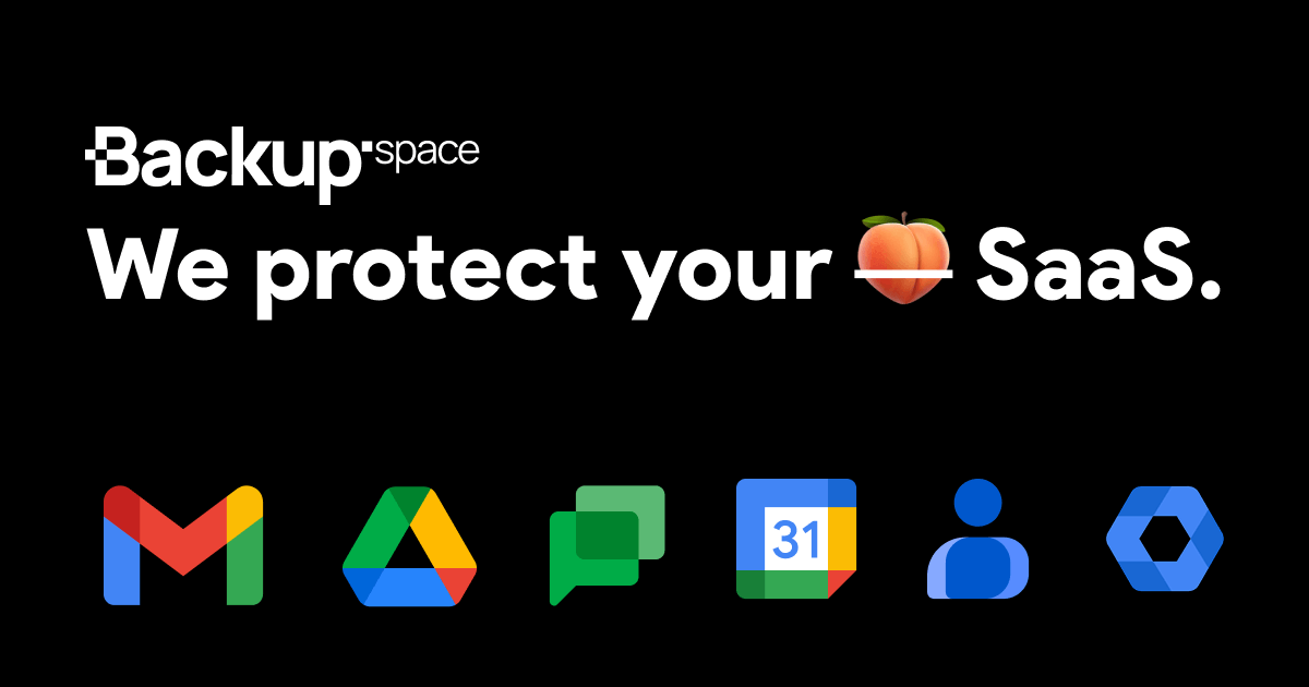 Backup Space We protect your SaaS: Gmail, Google Drive, Google Directory