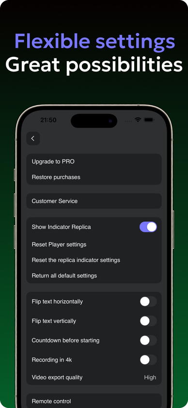Teleprompter Automatic Landing Page