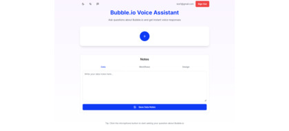Bubble.io Voice Assistant image