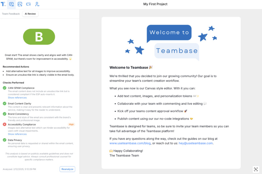Teambase Landing Page