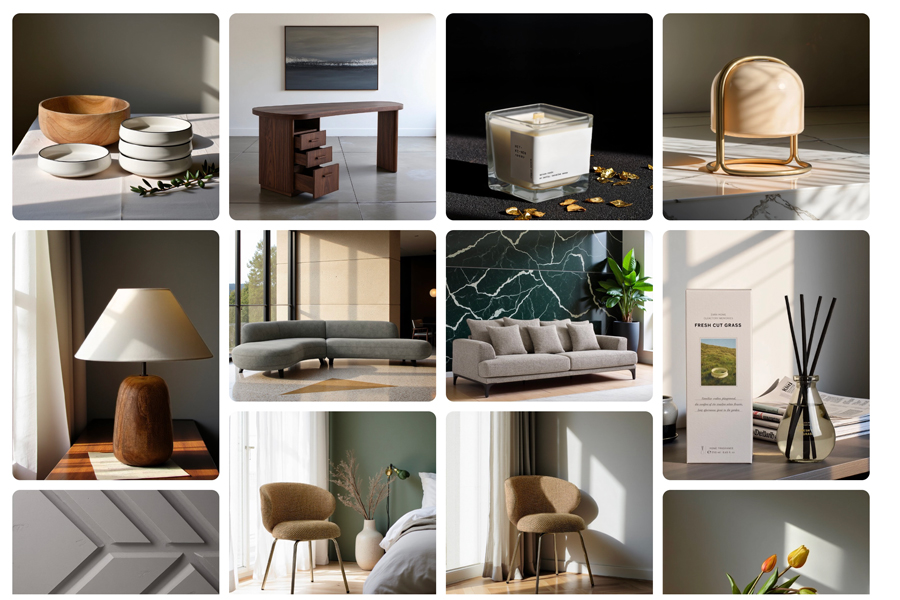 AI Packshot Furniture Examples