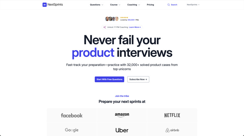 NextSprints Landing Page NextSprints Landing Page
