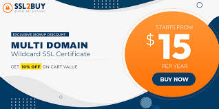SSL2BUY Multi Domain Wildcard SSL Certificate @ $15/yr