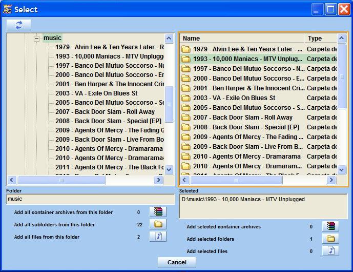 AudioZip Multi selector
