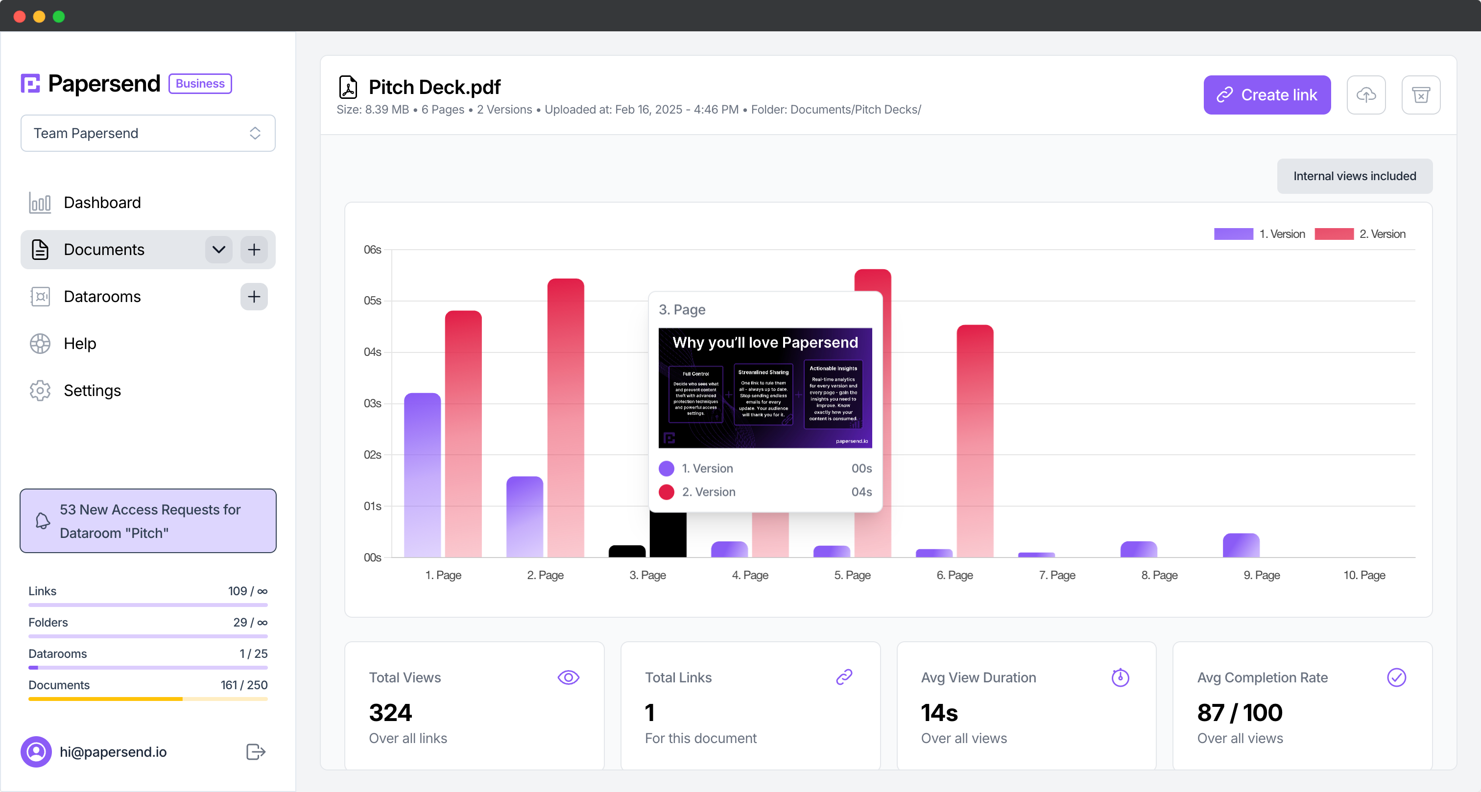 Papersend.io Papersend Document Analytics