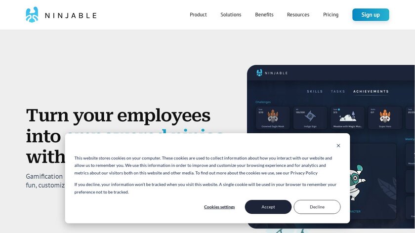 Ninjable Landing Page